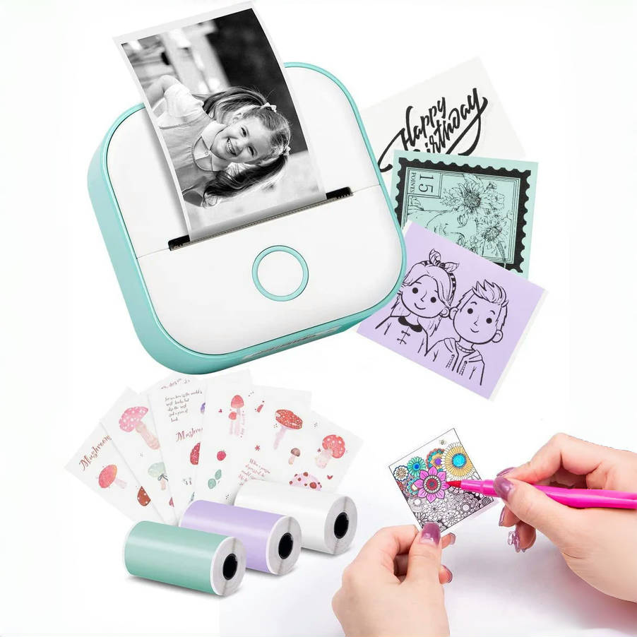 Bluetooth Portable  Wireless Thermal Pocket Sticker Printer