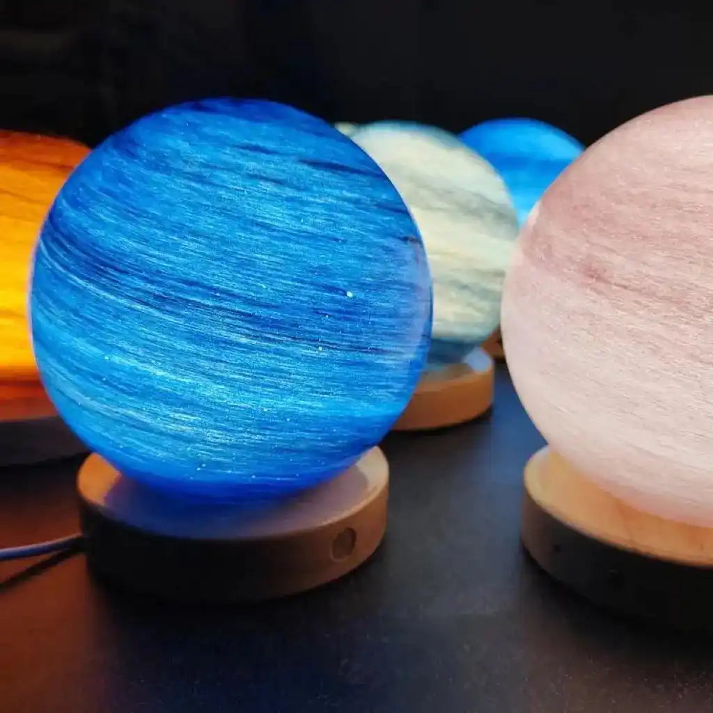 Wooden Base Ball Planets Night Light